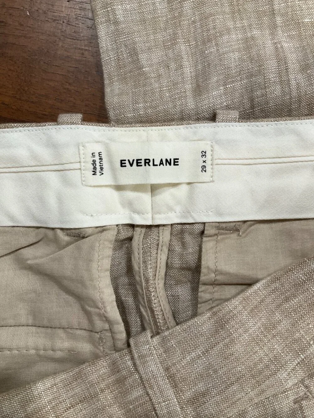 Everlane The Linen Trouser in cornstalk chambray 29x32 Mens Pants